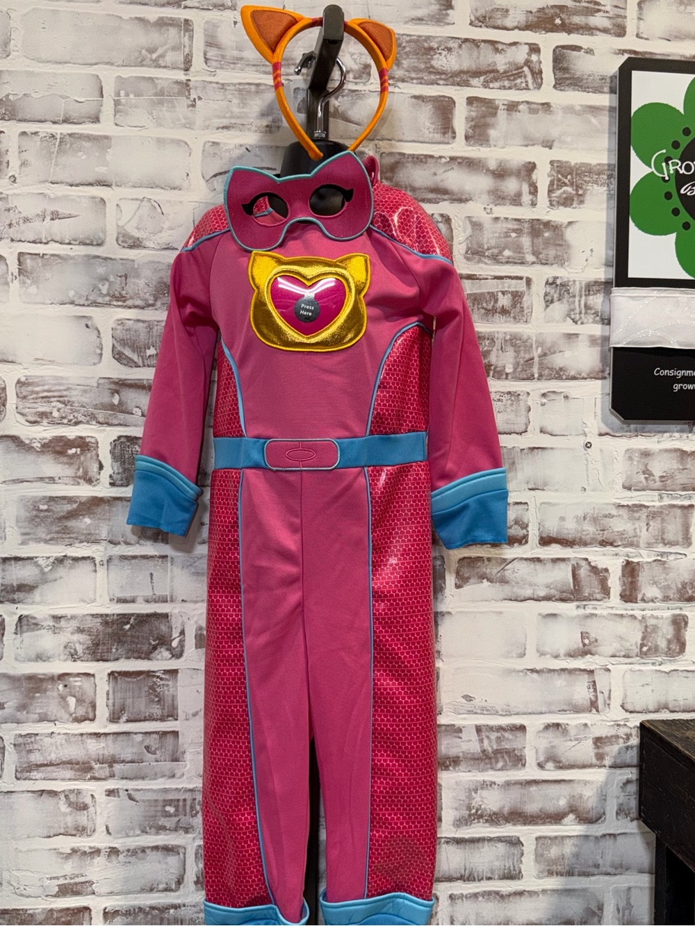 Disney super kitties Pink and Blue Superhero Costume with Mask and Headband